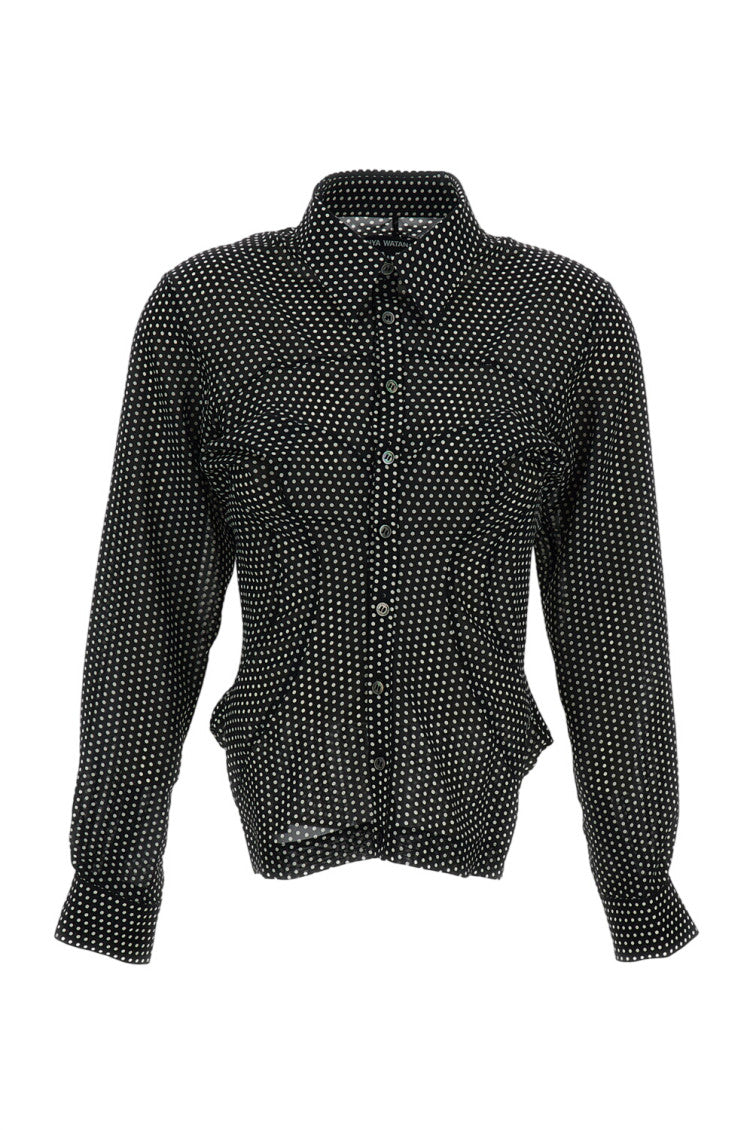Black Slim Polka Dot Shirt 1