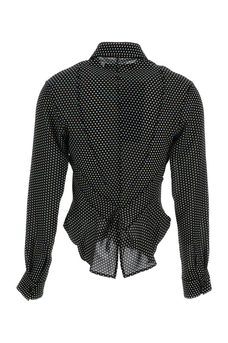 Black Slim Polka Dot Shirt 2