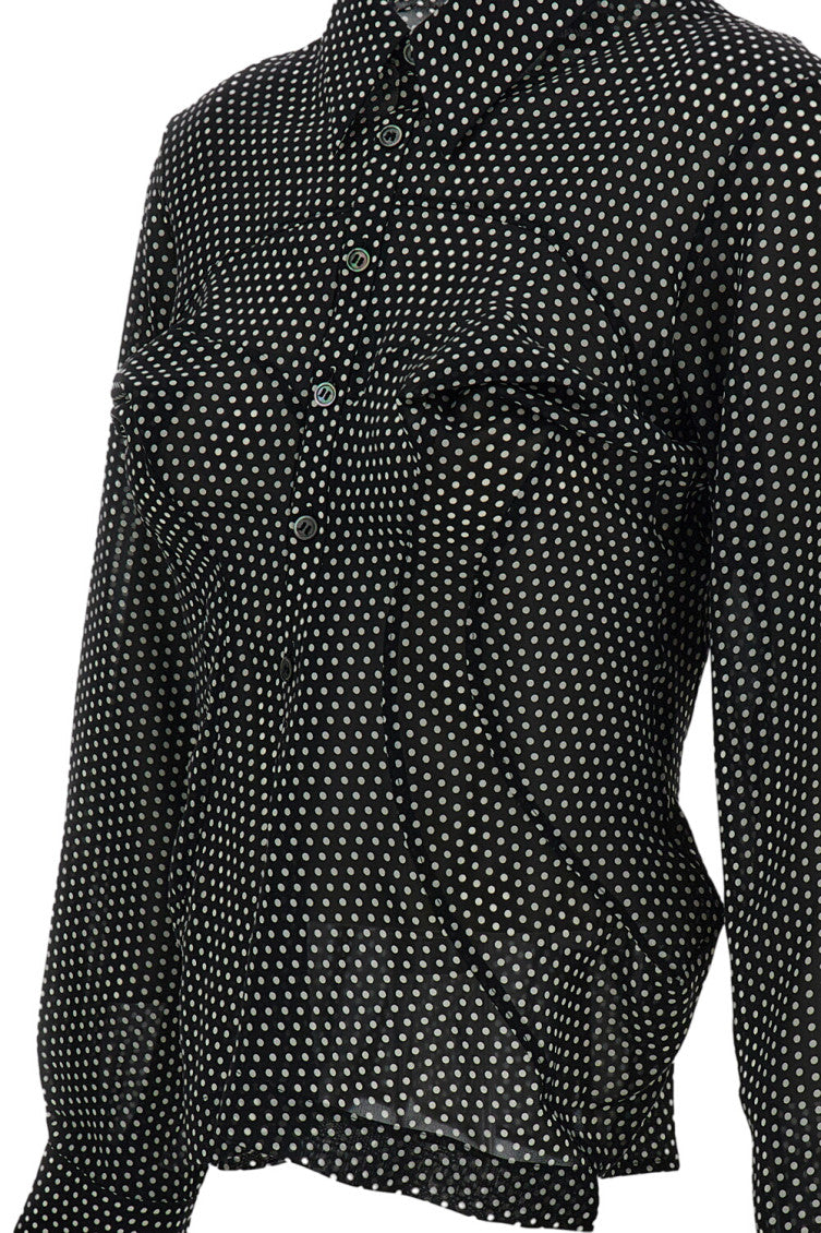 Black Slim Polka Dot Shirt 3