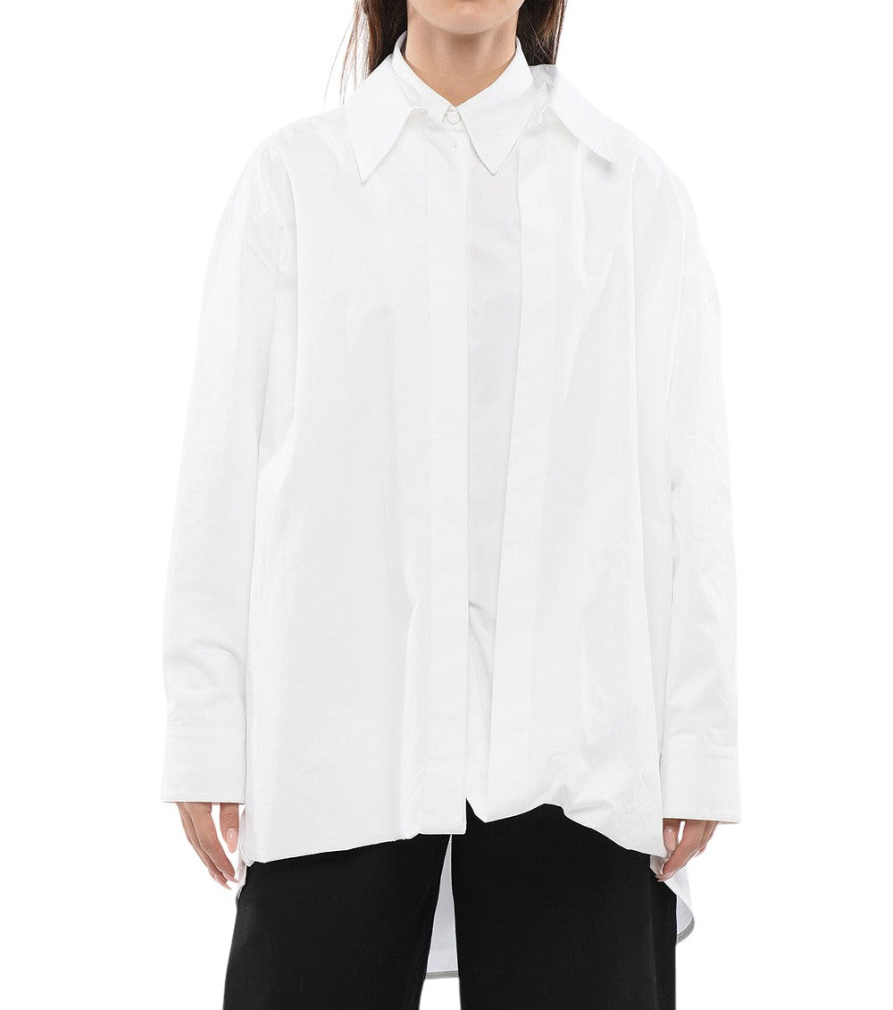 White Oversized Solid Shirt 1