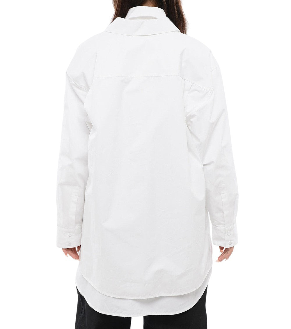 White Oversized Solid Shirt 2