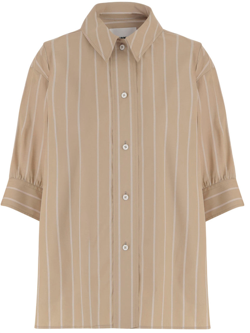 Beige Regular Stripes Shirt 1
