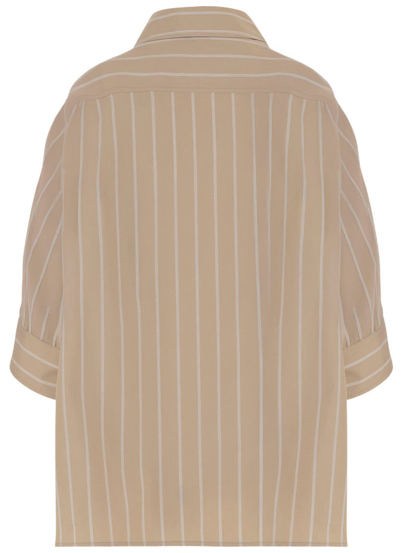Beige Regular Stripes Shirt 2