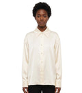 Off White Loose Solid Shirt 1