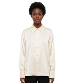 Off White Loose Solid Shirt 1