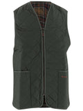 Olive Quilted Sleeveless Jacket 1