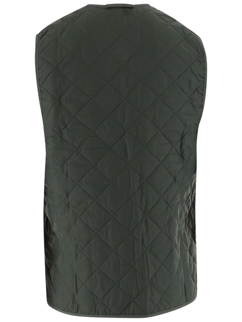 Olive Quilted Sleeveless Jacket 2