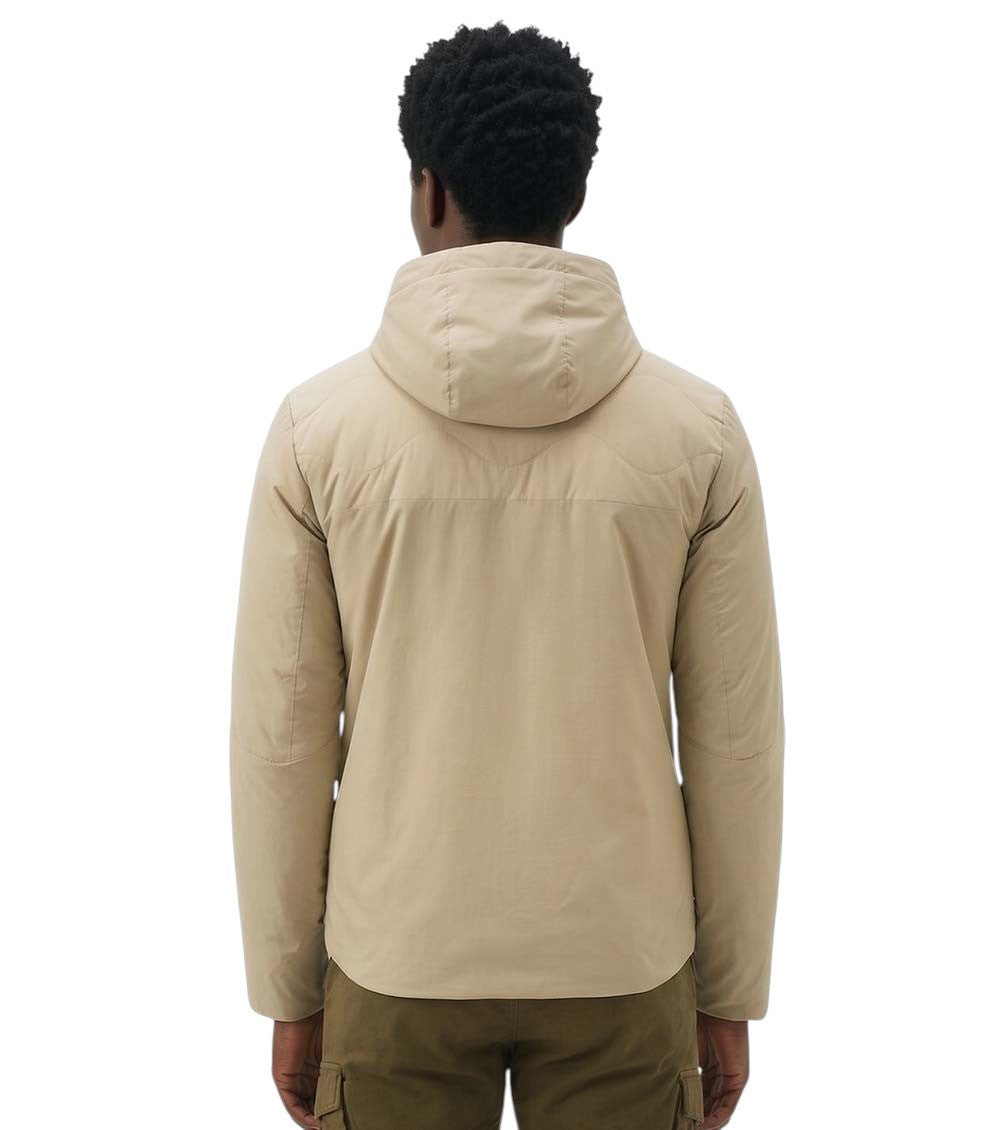 Beige Quilted Hood Jacket 2