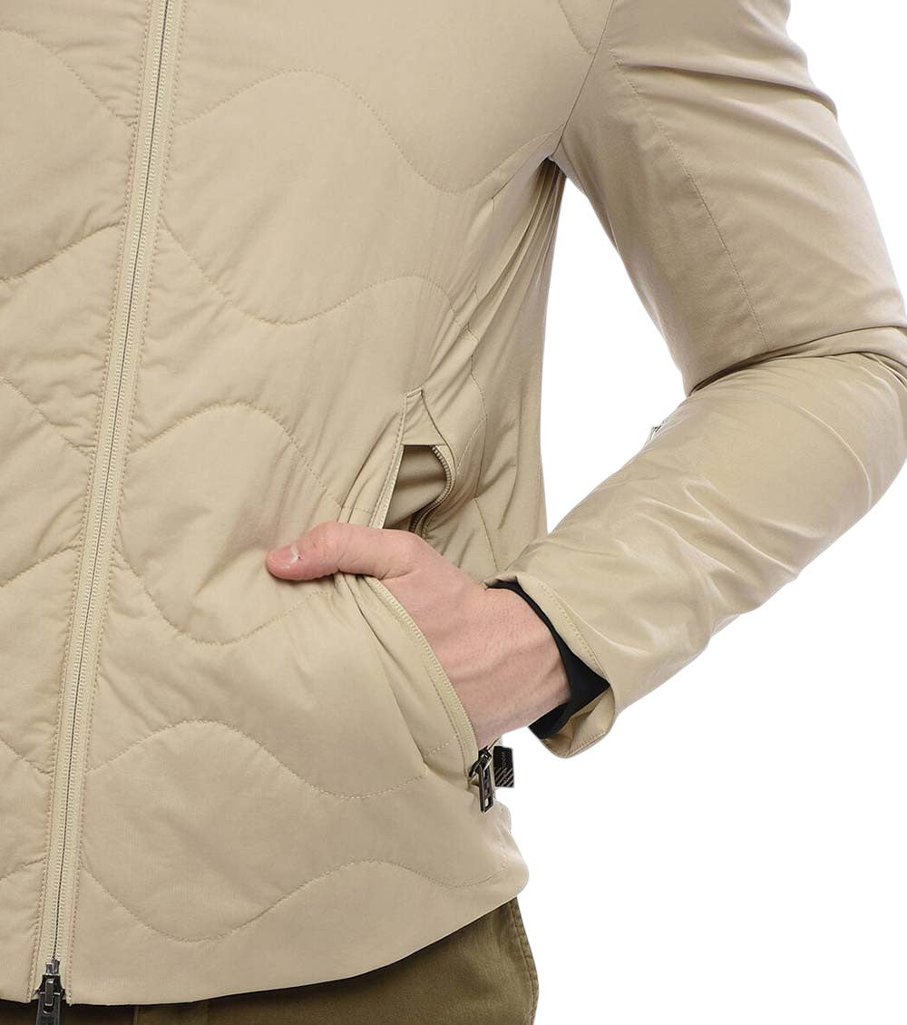 Beige Quilted Hood Jacket 3