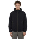 Blue Solid Hood Jacket 1