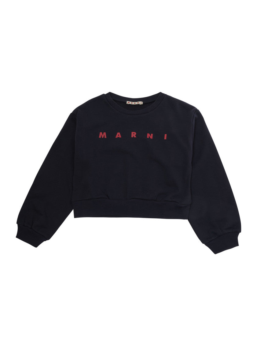 Kids Navy Blue Logo Sweatshirt 1