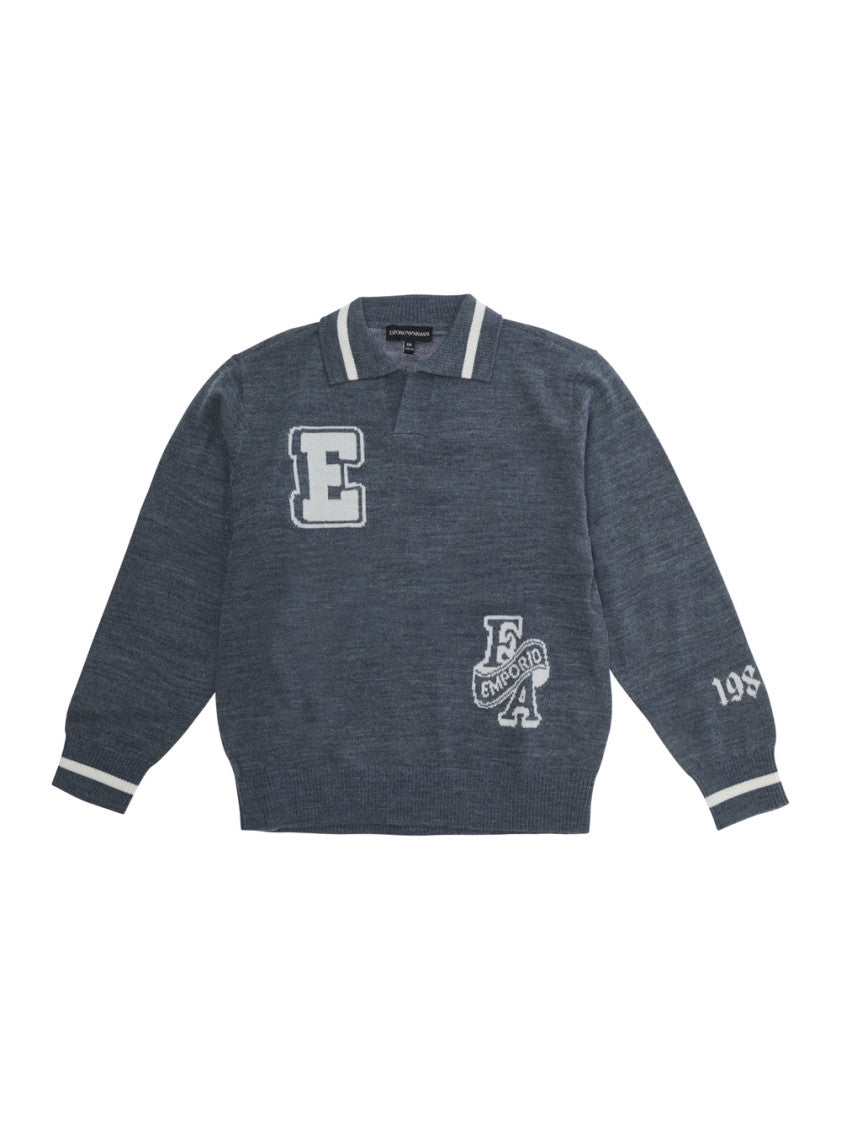 Boys Grey Graphic Sweater 1