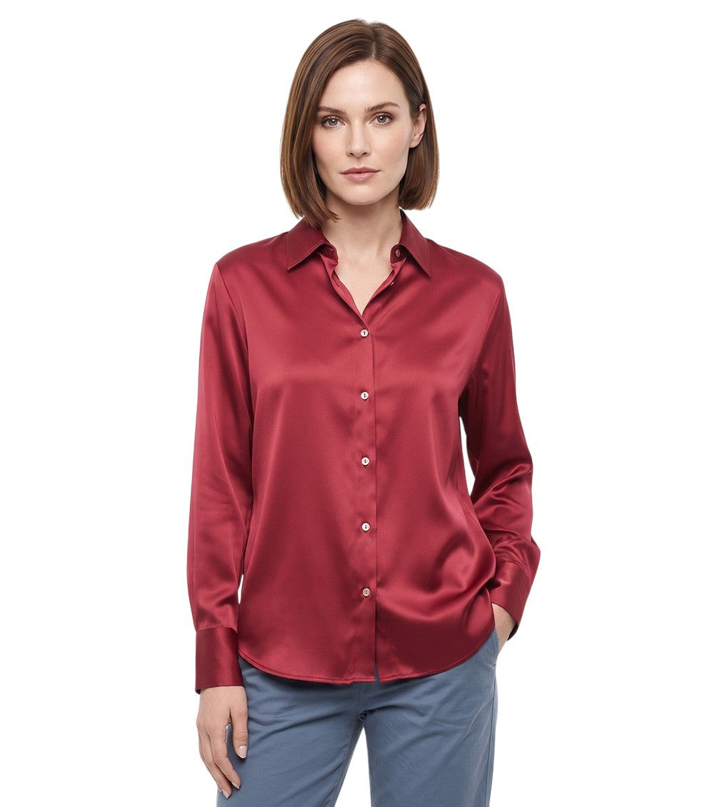 Red Regular Solid Shirt 1