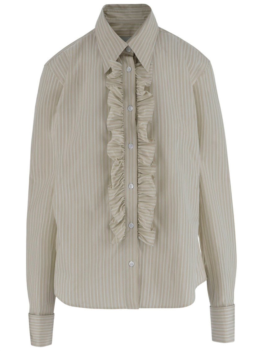 Beige Regular Stripes Shirt 1