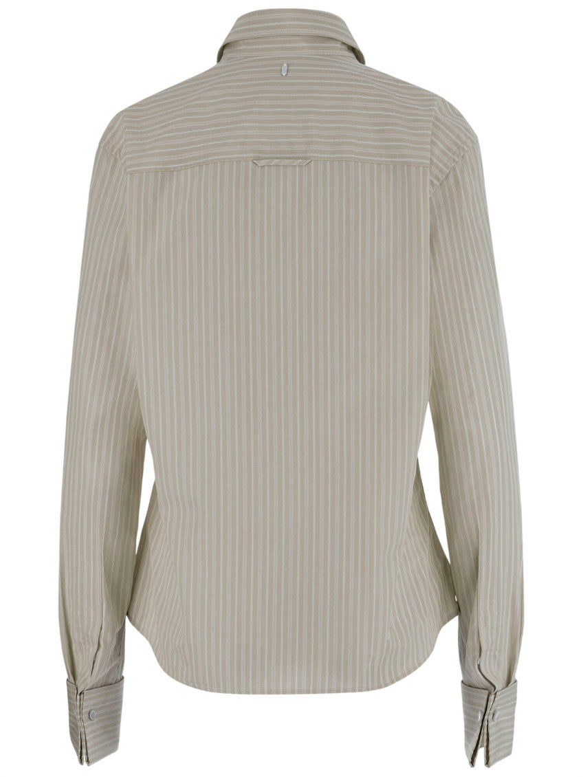 Beige Regular Stripes Shirt 2