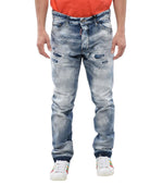 Blue Slim Distressed Jeans 1