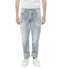 Blue Tapered Mid Rise Jeans 1