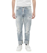 Blue Tapered Mid Rise Jeans 1