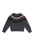 Kids Grey Geometric Sweater 1