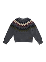 Kids Grey Geometric Sweater 1