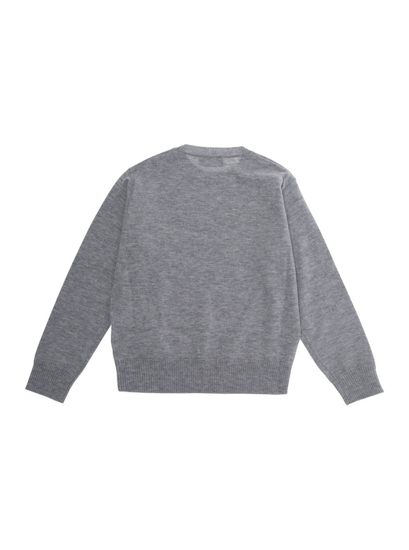 Kids Grey Embroidered Sweater 2