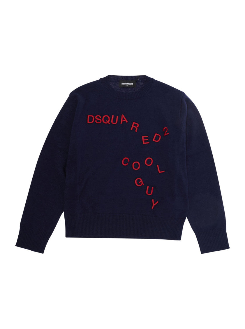 Kids Blue Logo Sweater 1