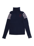 Girls Blue Stripes Sweater 1
