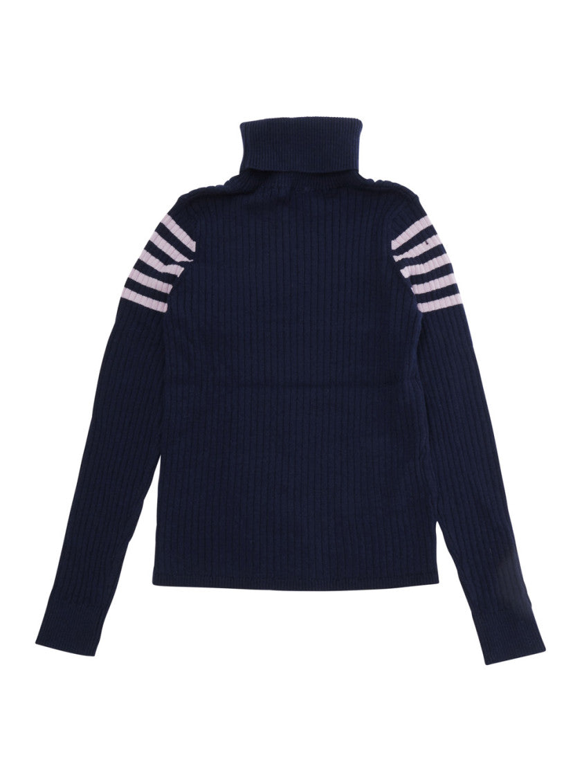 Girls Blue Stripes Sweater 2