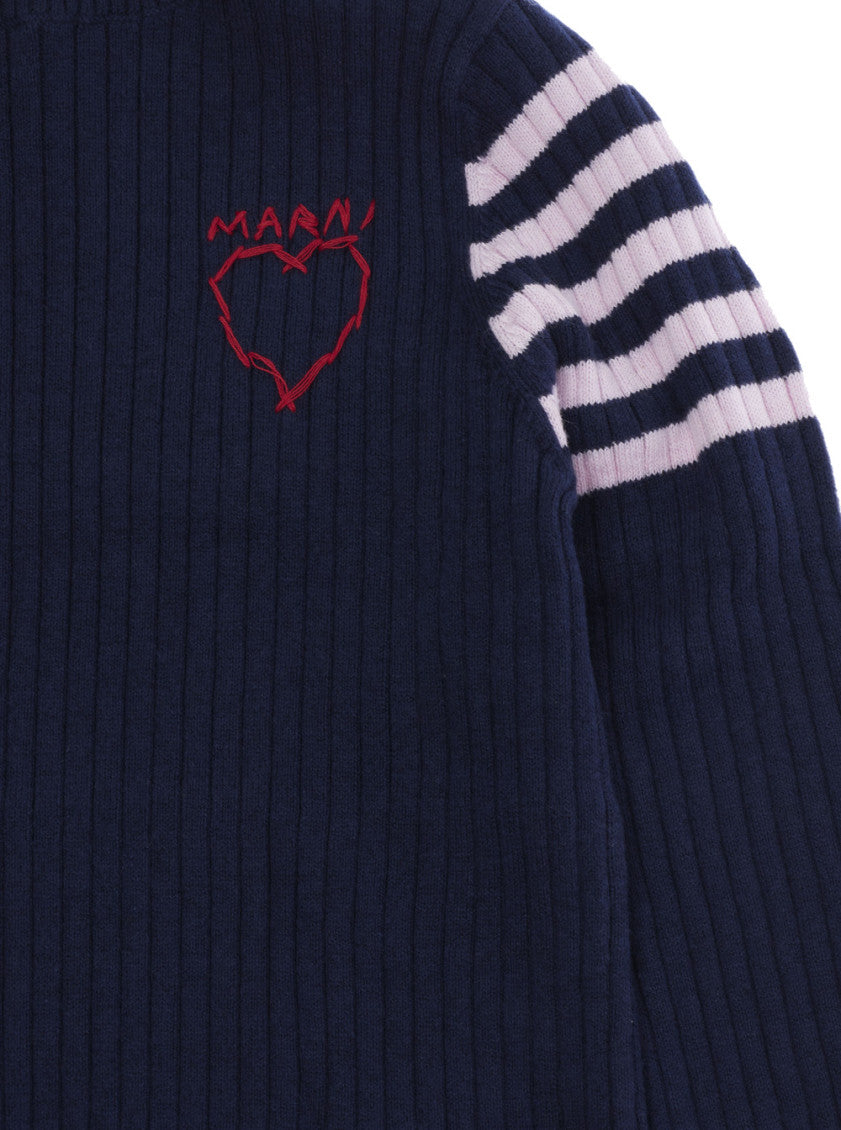 Girls Blue Stripes Sweater 3