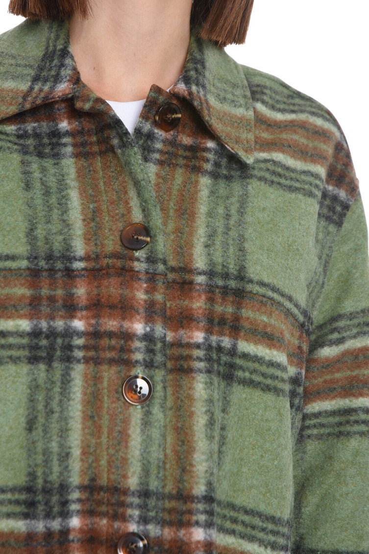 Green Oversized Plaid Shirt 3
