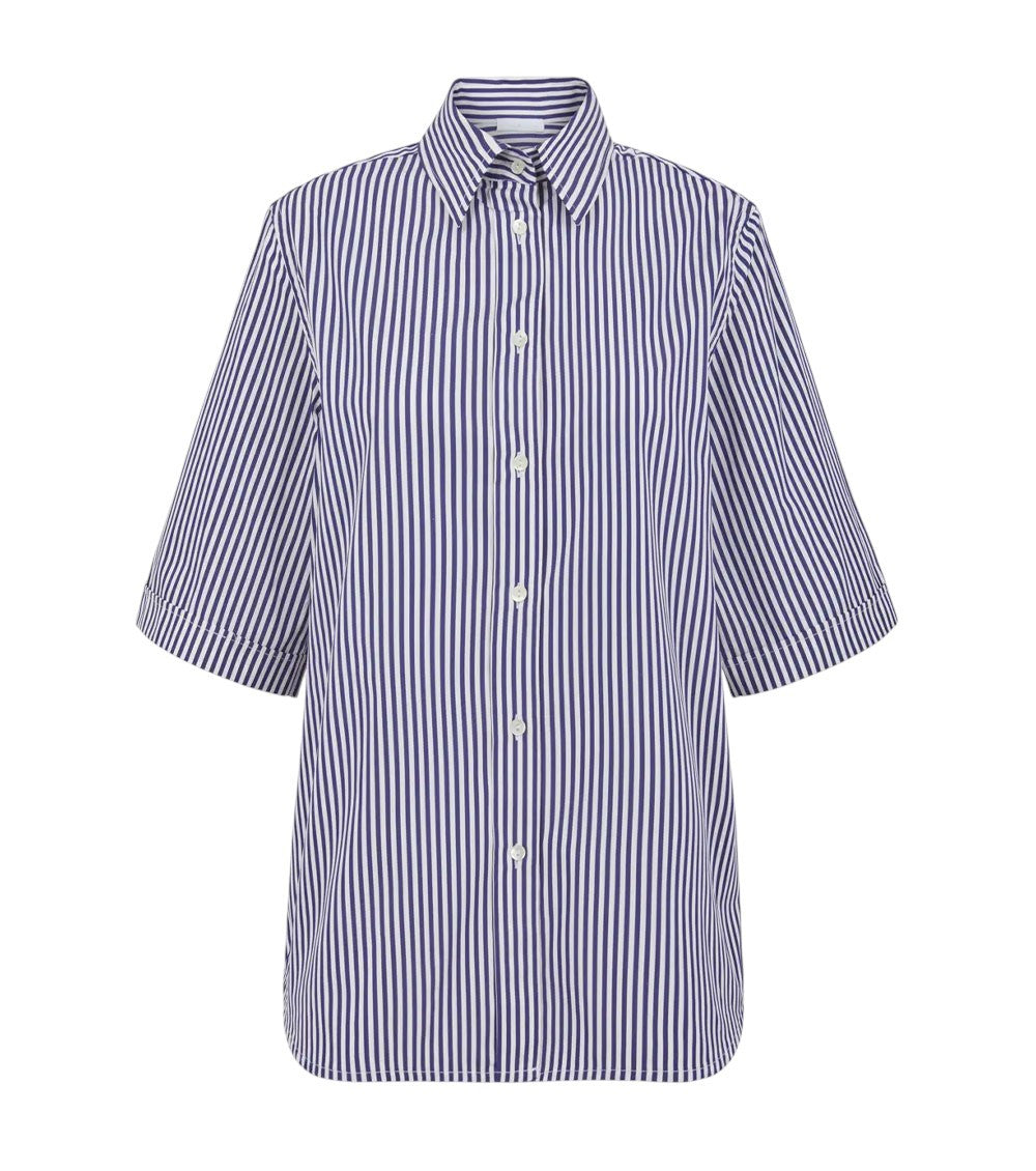 Blue Oversized Stripes Shirt 1