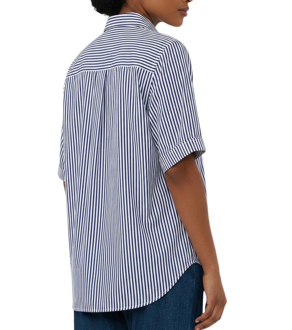 Blue Oversized Stripes Shirt 2