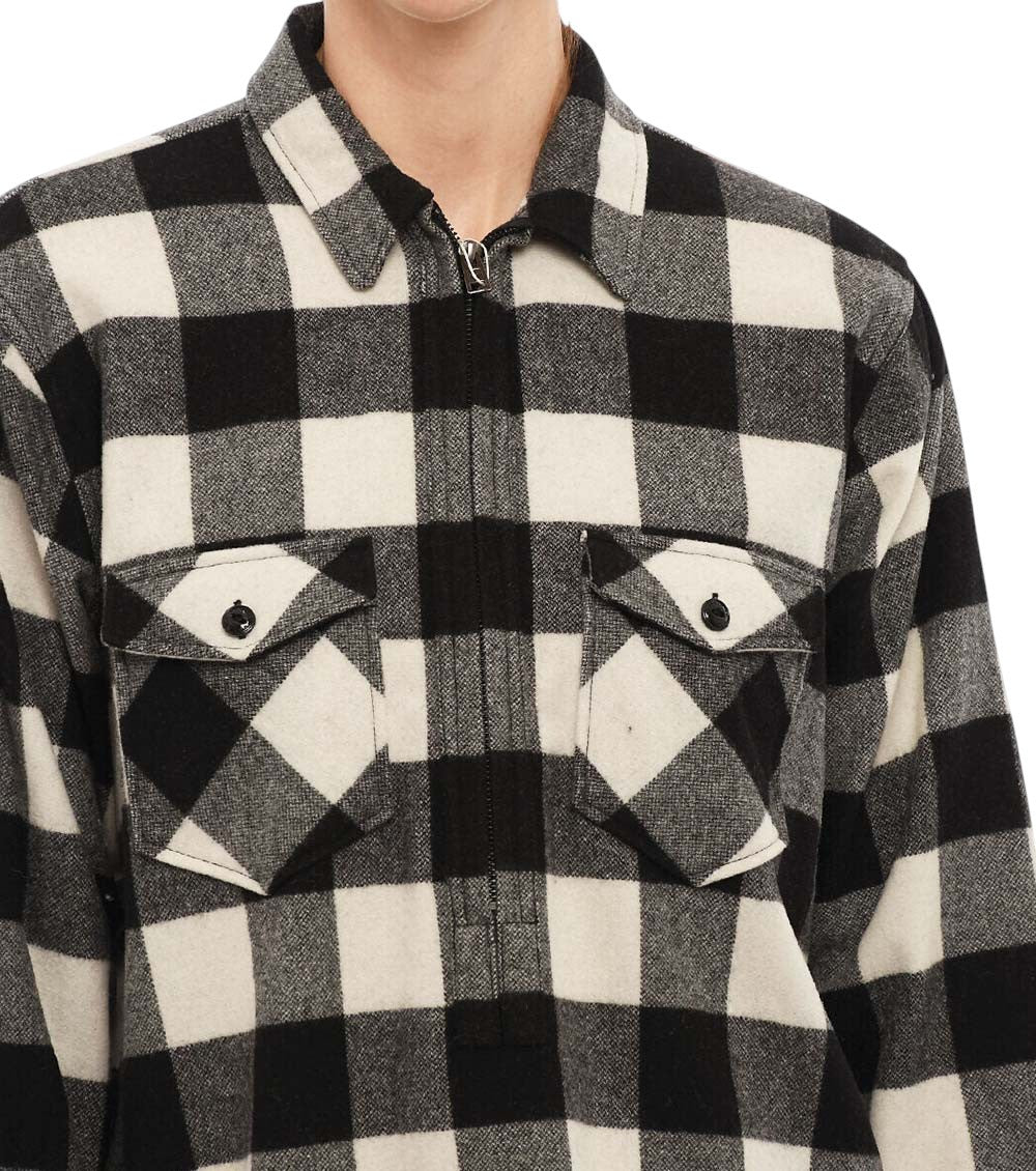 BlackWhite Oversized Checks Shirt 3