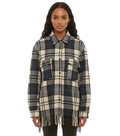 Blue Oversized Checked Shirt 1