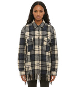 Blue Oversized Checked Shirt 1