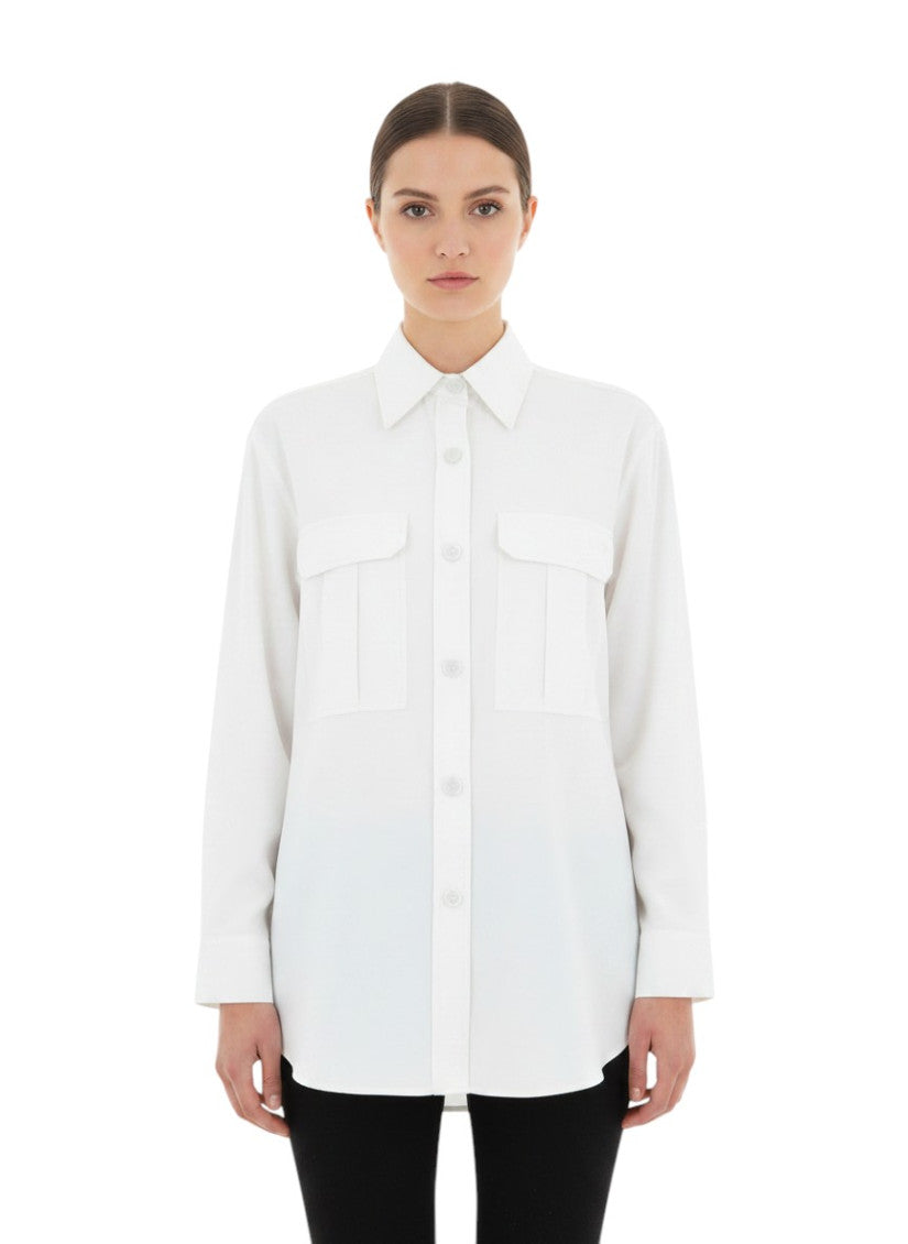 White Regular Solid Shirt 1