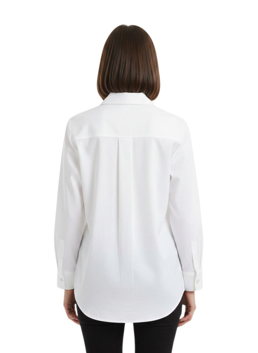 White Regular Solid Shirt 2