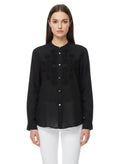 Black Regular Embroidered Shirt 1