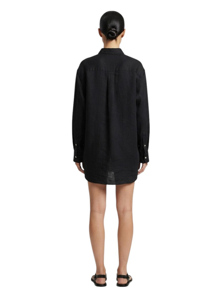 Black Regular Embroidered Shirt 2