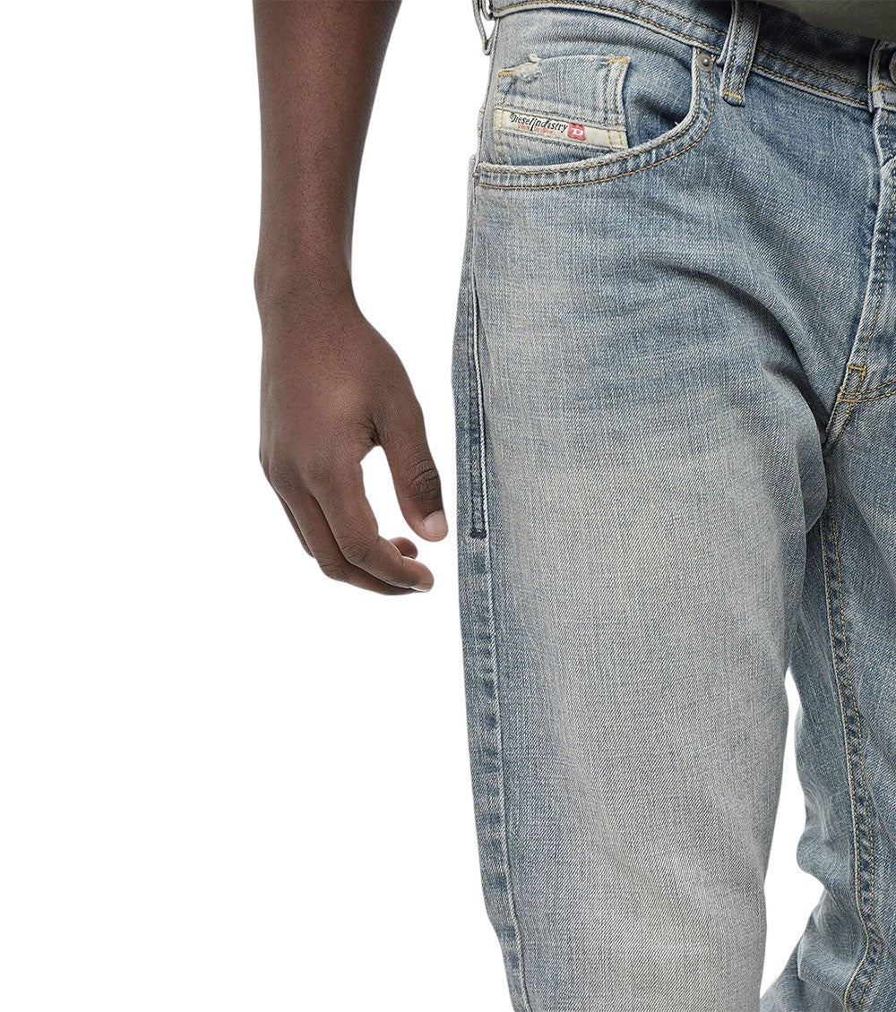 Blue Slim Mid Rise Jeans 3