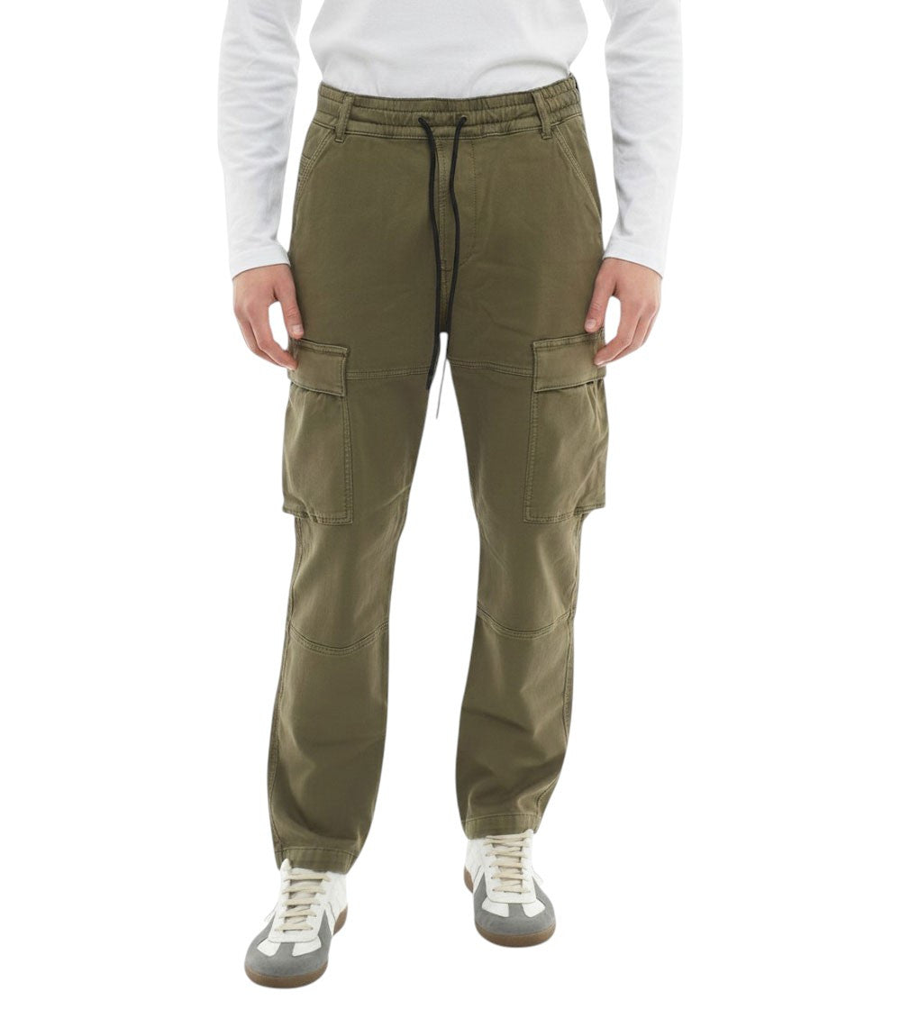 Green Tapered Cargo Jeans 1