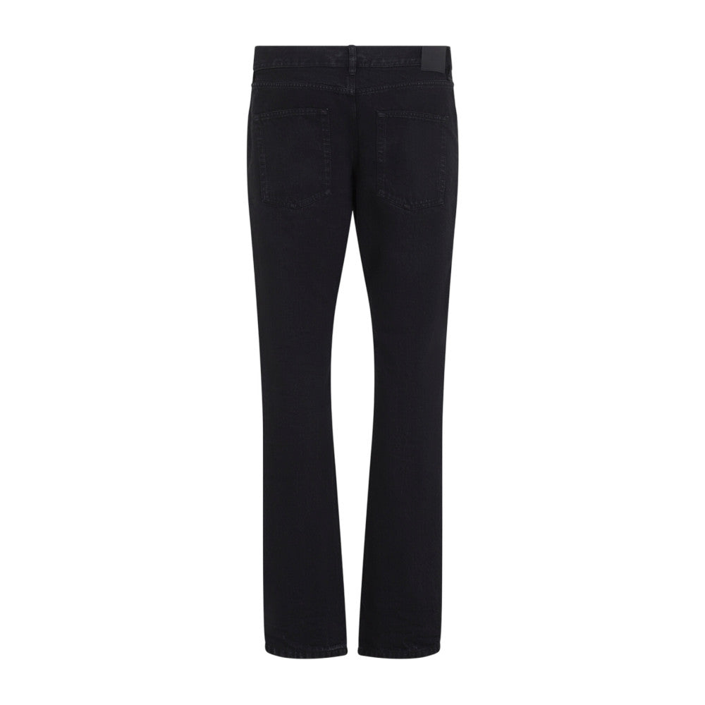 Black Slim Mid Rise Jeans 2