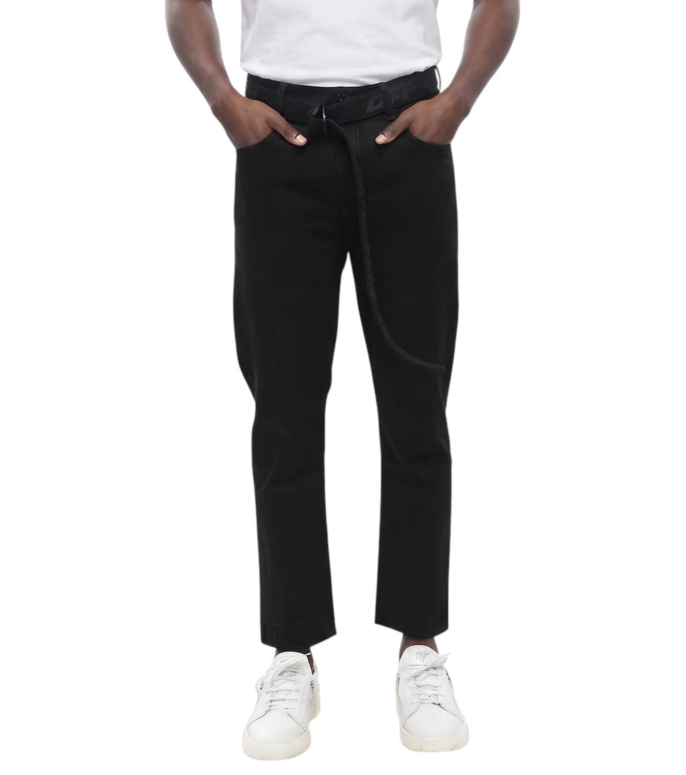 Black Slim Mid Rise Jeans 1