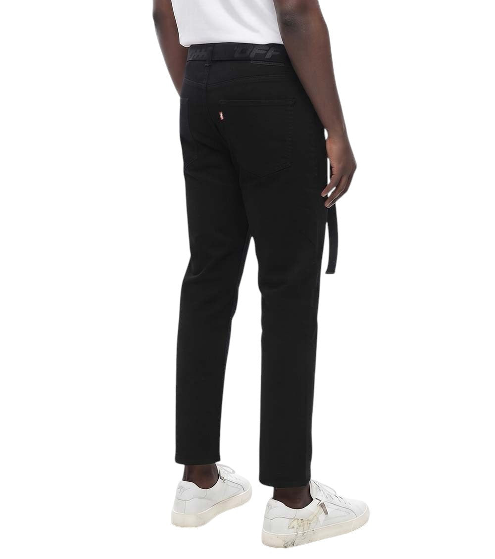 Black Slim Mid Rise Jeans 2