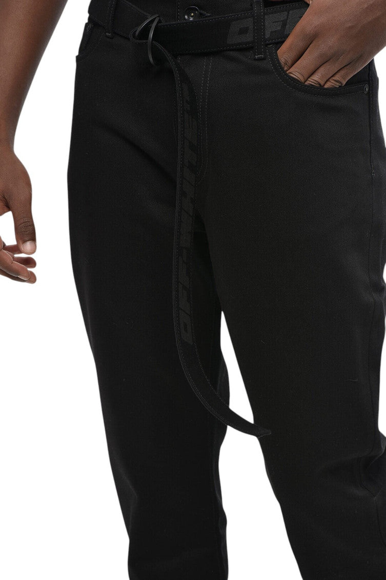 Black Slim Mid Rise Jeans 3