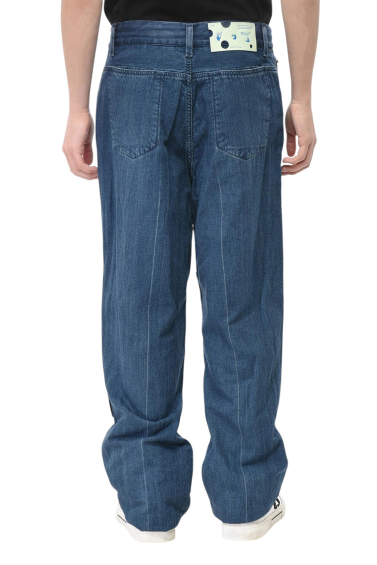 Blue Relaxed Mid Rise Jeans 2