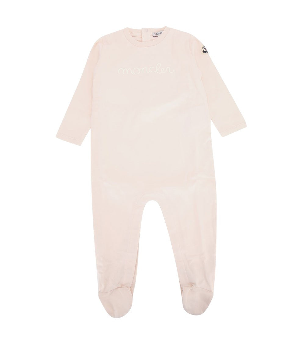 2-piece Light Pink Logo Romper/Hat Set (Babies) 2