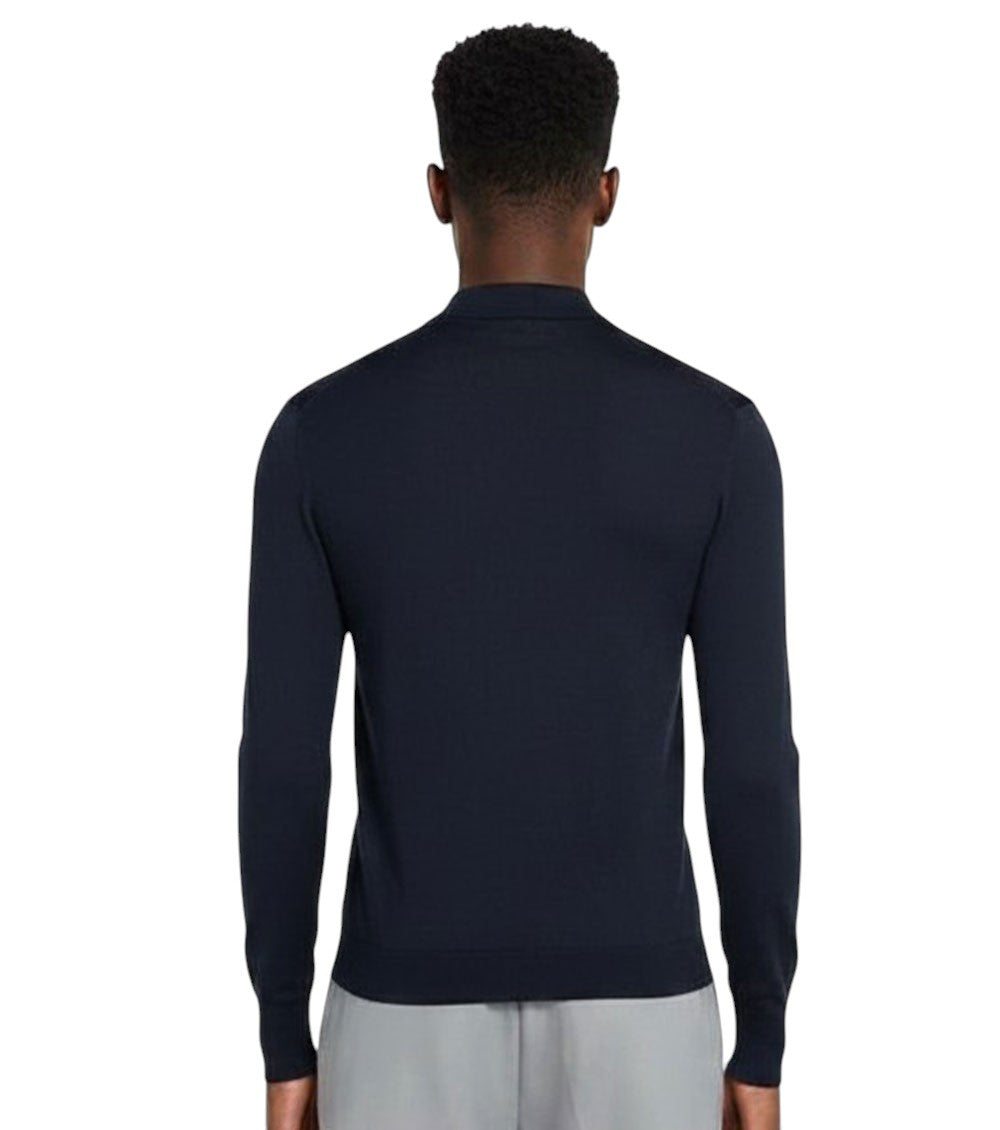 Navy Blue Full Sleeves Polo 2
