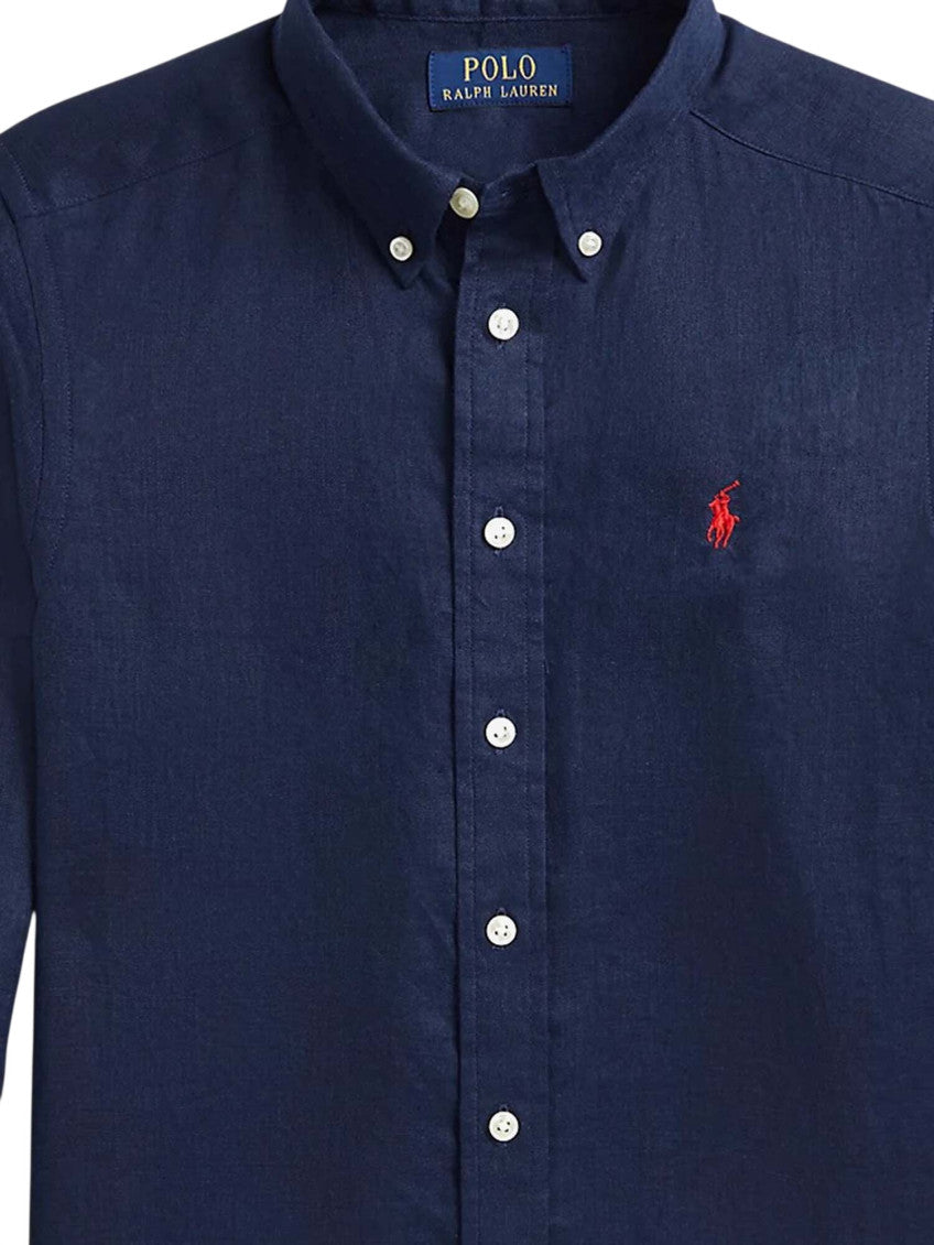 Boys Navy Blue Logo Shirt 3