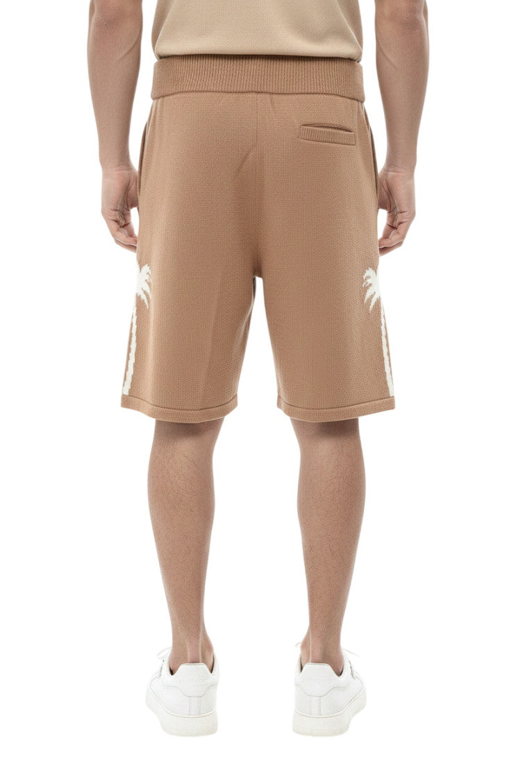 Beige Knitted Shorts 2